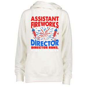 July 4th Usa Independence Day Assistant Fireworks Director Gift Womens Funnel Neck Pullover Hood