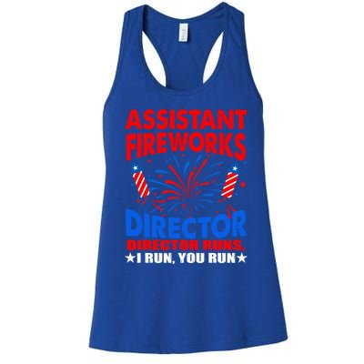 July 4th Usa Independence Day Assistant Fireworks Director Gift Women's Racerback Tank