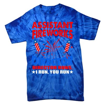 July 4th Usa Independence Day Assistant Fireworks Director Gift Tie-Dye T-Shirt