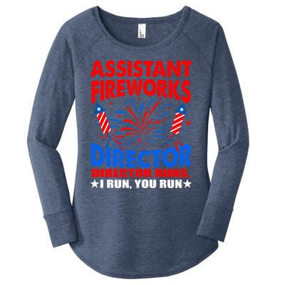 July 4th Usa Independence Day Assistant Fireworks Director Gift Women's Perfect Tri Tunic Long Sleeve Shirt