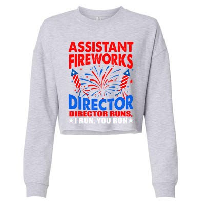 July 4th Usa Independence Day Assistant Fireworks Director Gift Cropped Pullover Crew