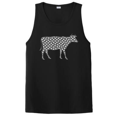 July 4th Usa American Flag Stars Patriotic Animal Cow Gift PosiCharge Competitor Tank