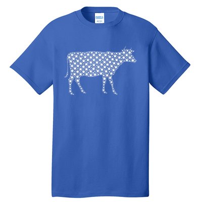 July 4th Usa American Flag Stars Patriotic Animal Cow Gift Tall T-Shirt