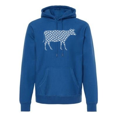 July 4th Usa American Flag Stars Patriotic Animal Cow Gift Premium Hoodie