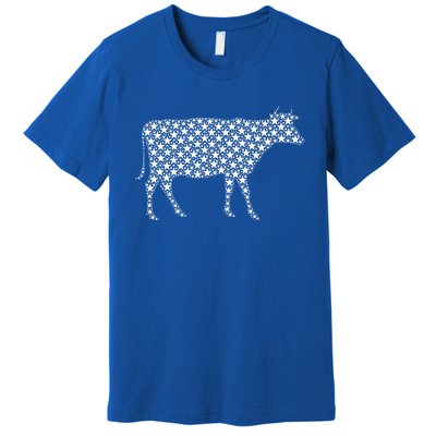 July 4th Usa American Flag Stars Patriotic Animal Cow Gift Premium T-Shirt