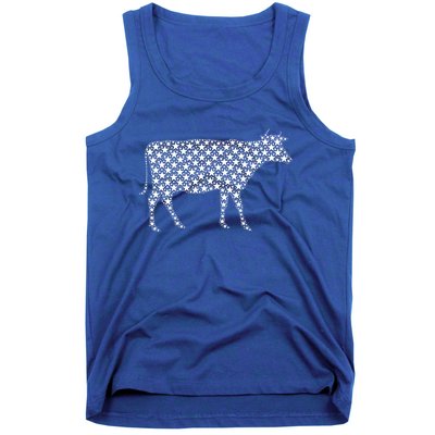 July 4th Usa American Flag Stars Patriotic Animal Cow Gift Tank Top