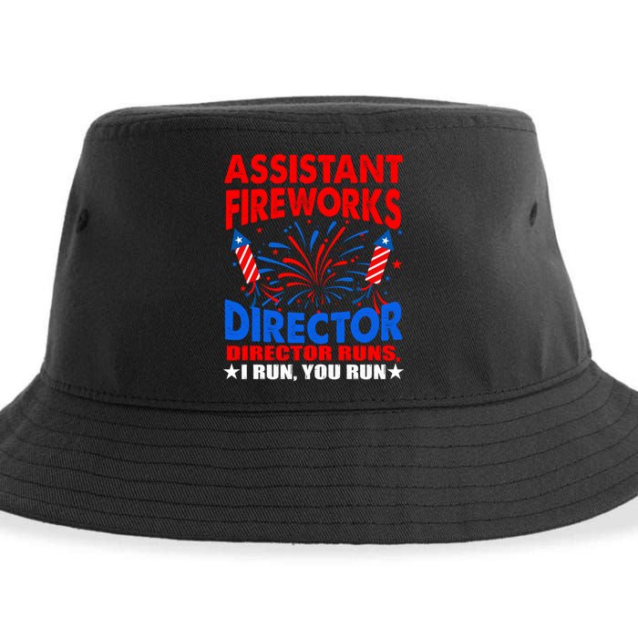 July 4th Usa Independence Day Assistant Fireworks Director Gift Sustainable Bucket Hat