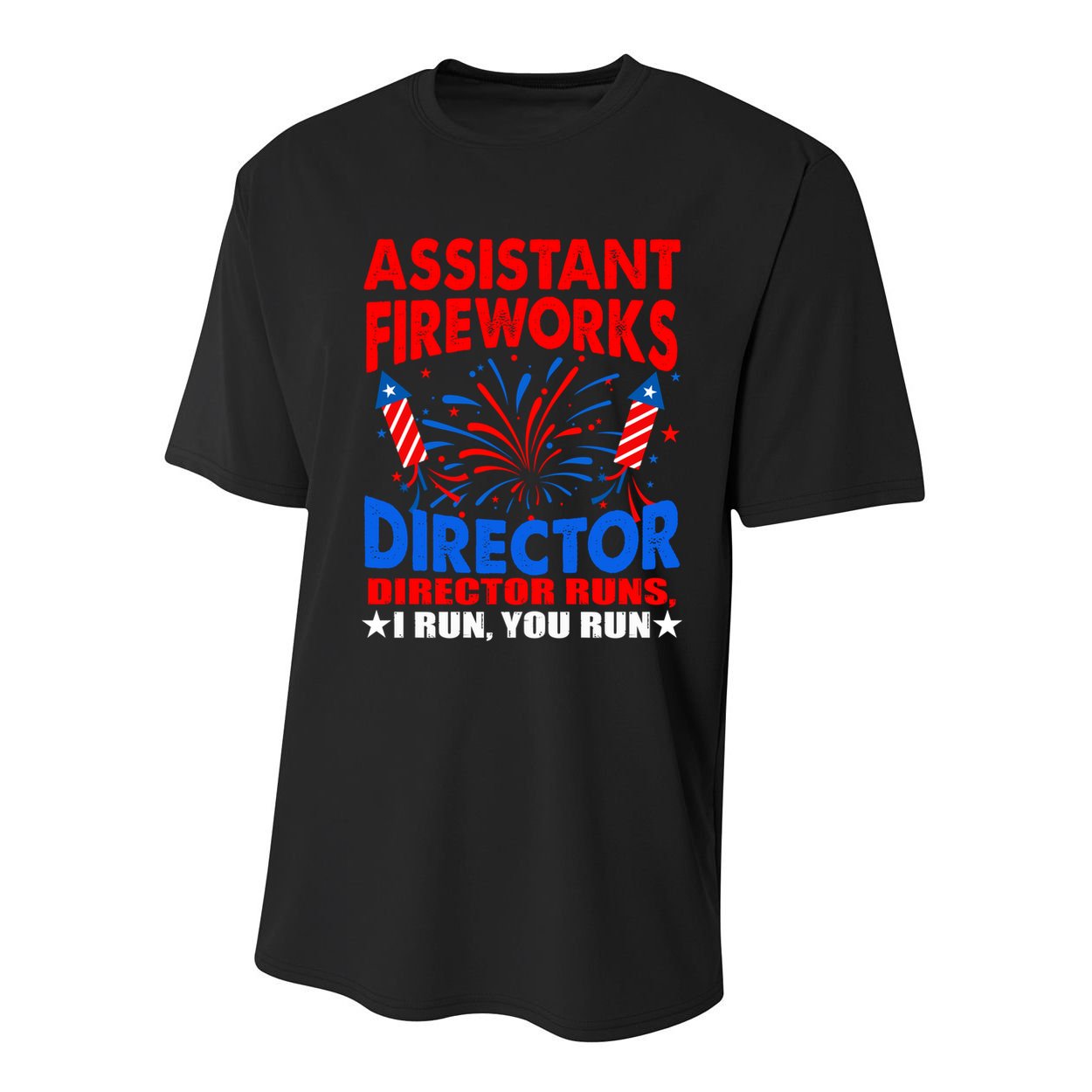 July 4th Usa Independence Day Assistant Fireworks Director Gift Youth Performance Sprint T-Shirt