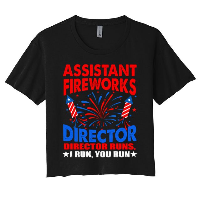 July 4th Usa Independence Day Assistant Fireworks Director Gift Crop Top