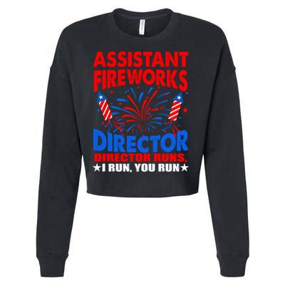 July 4th Usa Independence Day Assistant Fireworks Director Gift Cropped Pullover Crew