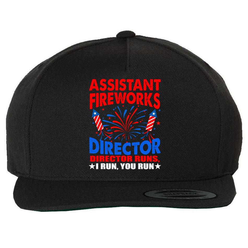 July 4th Usa Independence Day Assistant Fireworks Director Gift Wool Snapback Cap