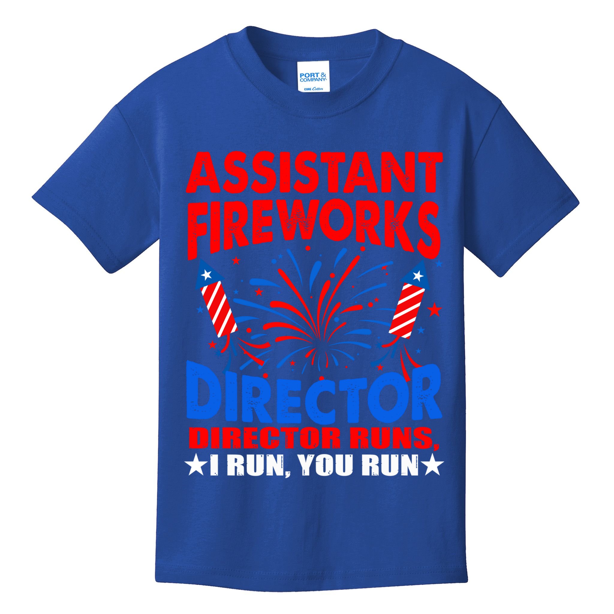 July 4th Usa Independence Day Assistant Fireworks Director Gift Kids T-Shirt