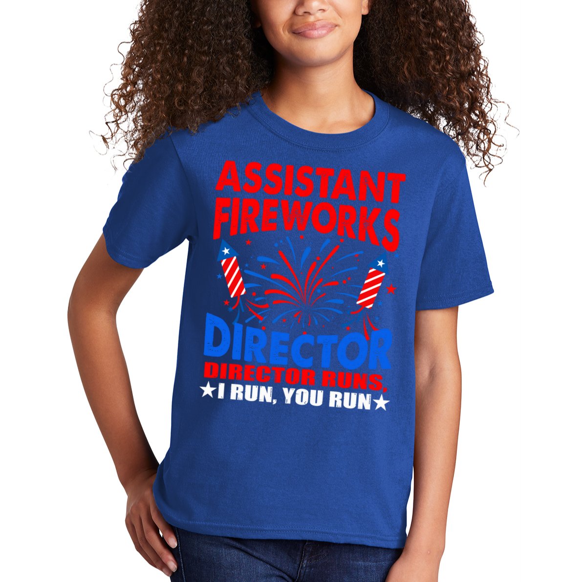 July 4th Usa Independence Day Assistant Fireworks Director Gift Kids T-Shirt