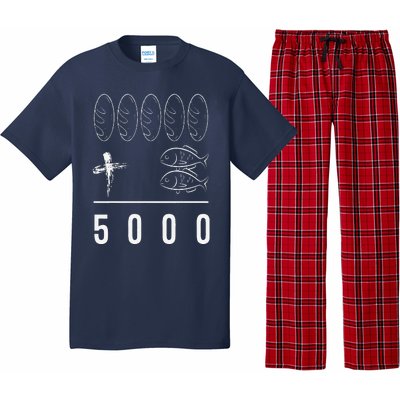 Jesus 5 Breads 2 Fishes 5000 Chosen Against Pajama Set