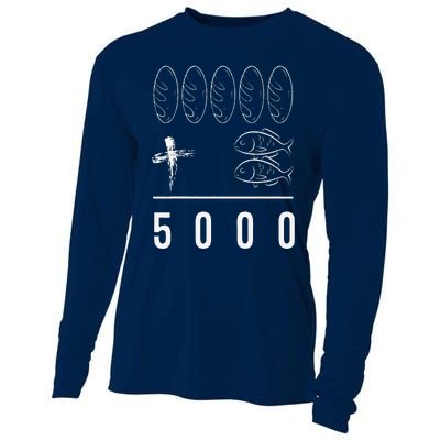 Jesus 5 Breads 2 Fishes 5000 Chosen Against Cooling Performance Long Sleeve Crew