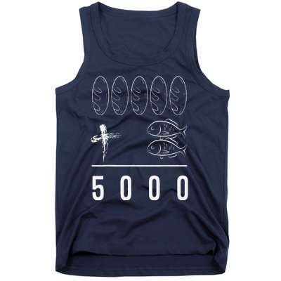 Jesus 5 Breads 2 Fishes 5000 Chosen Against Tank Top