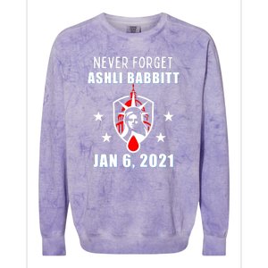 January 6 Conservative Justice For Ashli Babbitt Colorblast Crewneck Sweatshirt