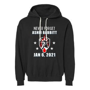 January 6 Conservative Justice For Ashli Babbitt Garment-Dyed Fleece Hoodie