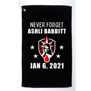 January 6 Conservative Justice For Ashli Babbitt Platinum Collection Golf Towel