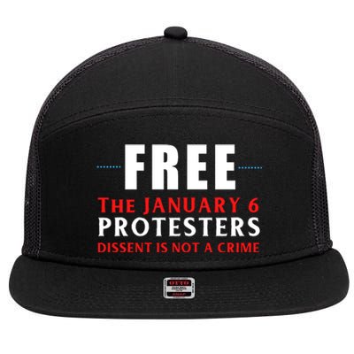 January 6 Conservative Anti Biden Free Speech 7 Panel Mesh Trucker Snapback Hat