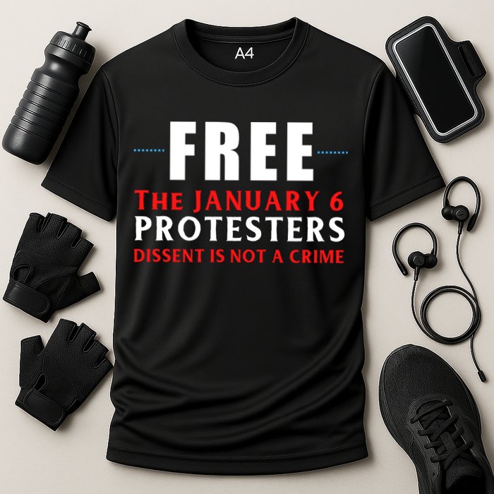 January 6 Conservative Anti Biden Free Speech Cooling Performance Crew T-Shirt