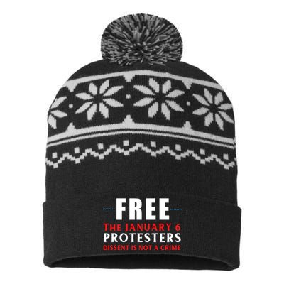 January 6 Conservative Anti Biden Free Speech USA-Made Snowflake Beanie