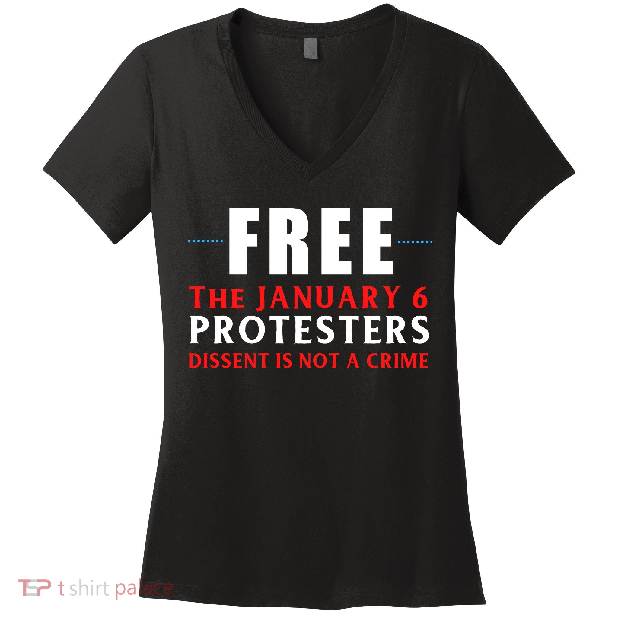January 6 Conservative Anti Biden Free Speech Women's V-Neck T-Shirt