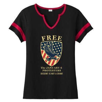 January 6 Conservative Anti Biden Free Speech Ladies Halftime Notch Neck Tee