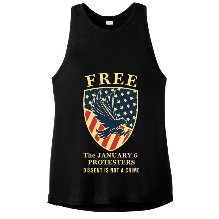 January 6 Conservative Anti Biden Free Speech Ladies PosiCharge Tri-Blend Wicking Tank