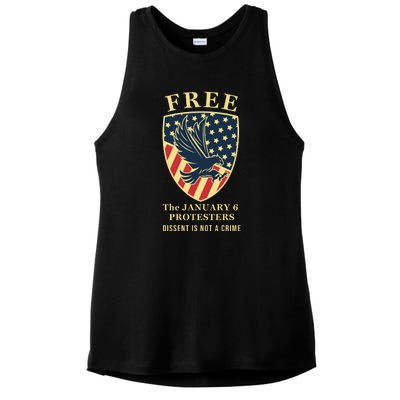 January 6 Conservative Anti Biden Free Speech Ladies PosiCharge Tri-Blend Wicking Tank