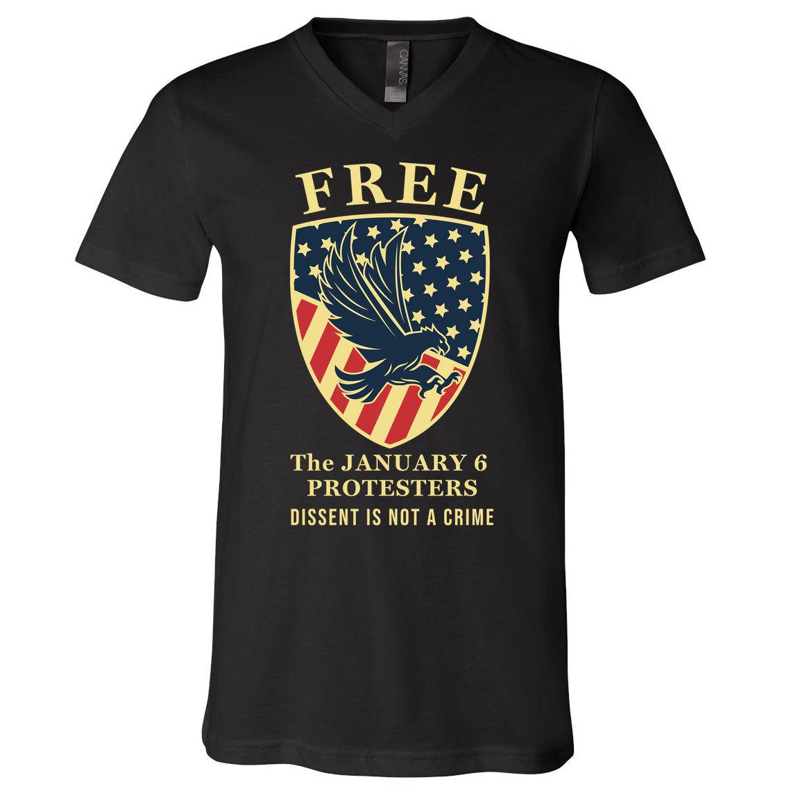 January 6 Conservative Anti Biden Free Speech V-Neck T-Shirt
