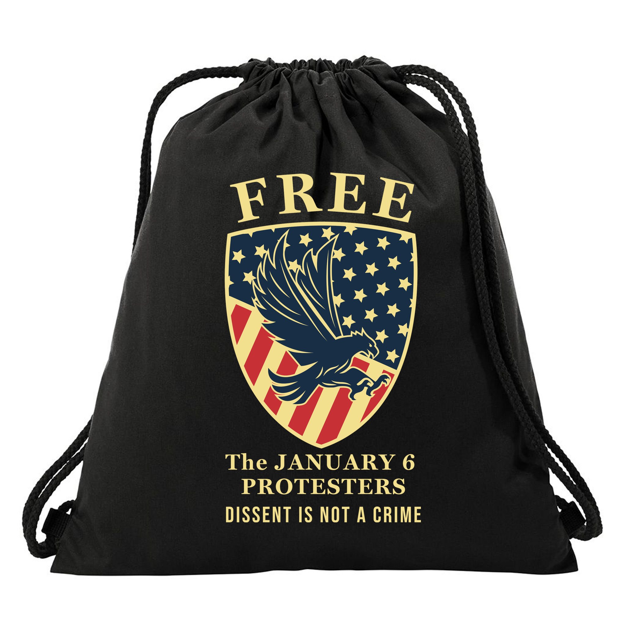 January 6 Conservative Anti Biden Free Speech Drawstring Bag