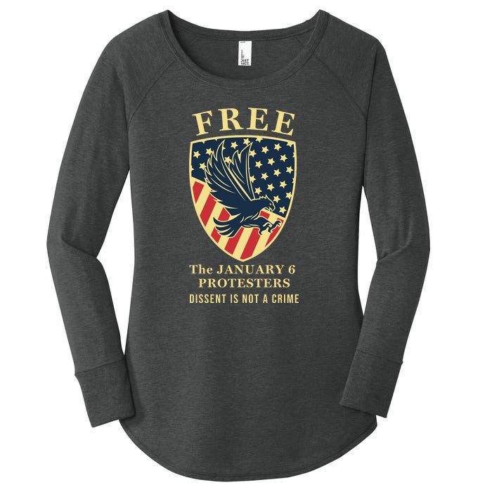 January 6 Conservative Anti Biden Free Speech Women's Perfect Tri Tunic Long Sleeve Shirt