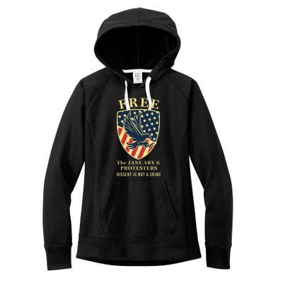 January 6 Conservative Anti Biden Free Speech Women's Fleece Hoodie