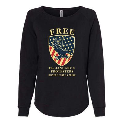 January 6 Conservative Anti Biden Free Speech Womens California Wash Sweatshirt