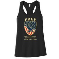 January 6 Conservative Anti Biden Free Speech Women's Racerback Tank