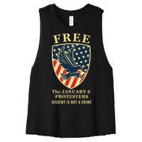 January 6 Conservative Anti Biden Free Speech Women's Racerback Cropped Tank