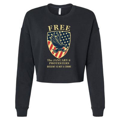 January 6 Conservative Anti Biden Free Speech Cropped Pullover Crew