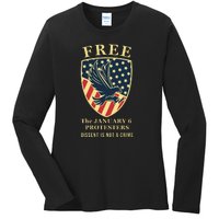 January 6 Conservative Anti Biden Free Speech Ladies Long Sleeve Shirt