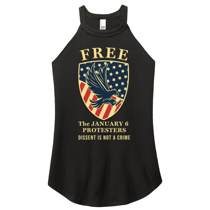 January 6 Conservative Anti Biden Free Speech Women's Perfect Tri Rocker Tank