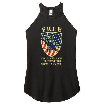 January 6 Conservative Anti Biden Free Speech Women's Perfect Tri Rocker Tank