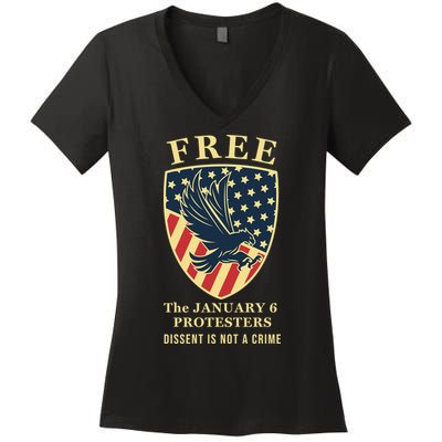 January 6 Conservative Anti Biden Free Speech Women's V-Neck T-Shirt