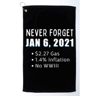 January 6 Funny Conservative Anti Biden Ultra MAGA Platinum Collection Golf Towel