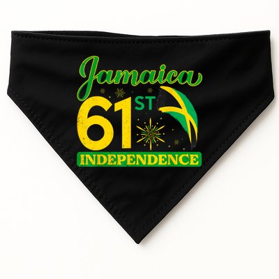 Jamaica 61st Independence Day Celebration Jamaican Flag USA-Made Doggie Bandana