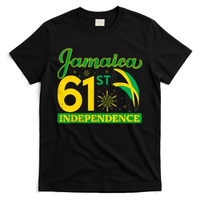 Jamaica 61st Independence Day Celebration Jamaican Flag T-Shirt