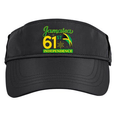 Jamaica 61st Independence Day Celebration Jamaican Flag Adult Drive Performance Visor