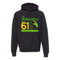 Jamaica 61st Independence Day Celebration Jamaican Flag Premium Hoodie