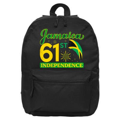 Jamaica 61st Independence Day Celebration Jamaican Flag 16 in Basic Backpack
