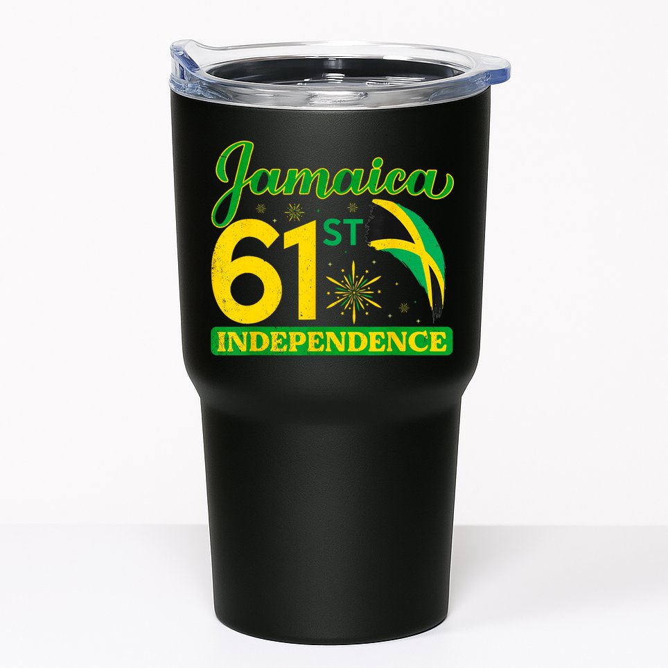 Jamaica 61st Independence Day Celebration Jamaican Flag Tumbler