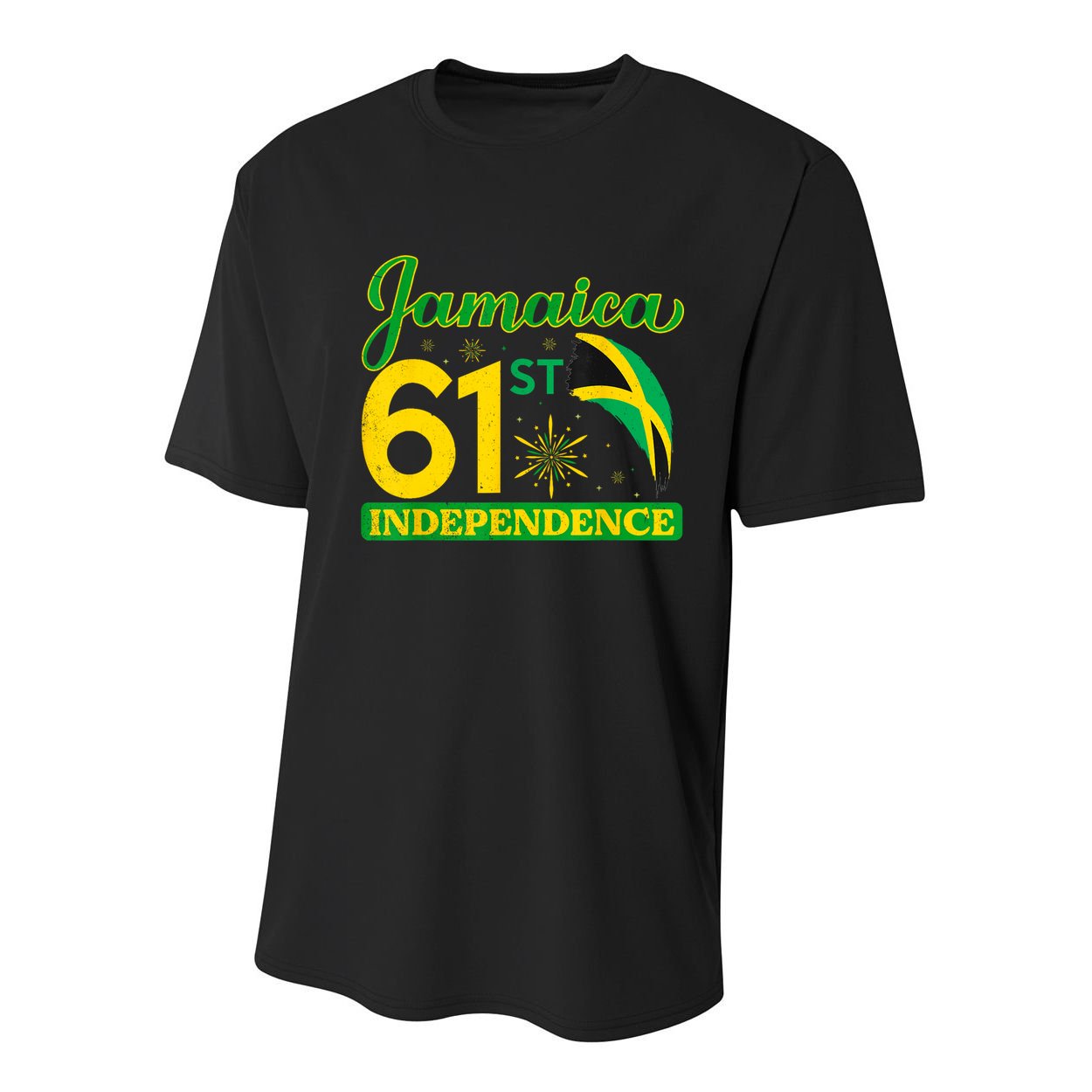 Jamaica 61st Independence Day Celebration Jamaican Flag Youth Performance Sprint T-Shirt